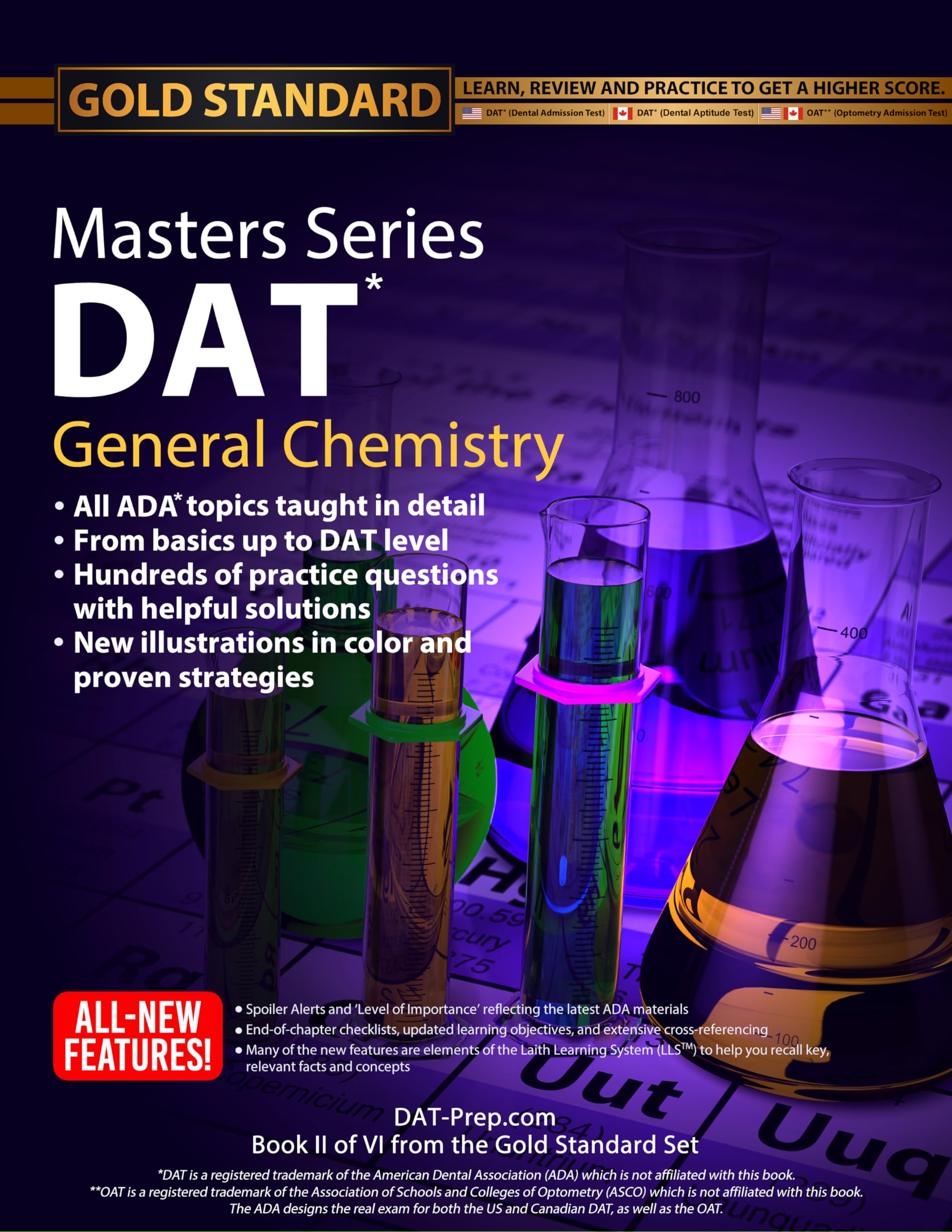 DAT/OAT Prep General Chemistry Masters Series, Review, DAT Preparation and Practice for the Dental Admission Test by Gold Standard DAT — used book cover