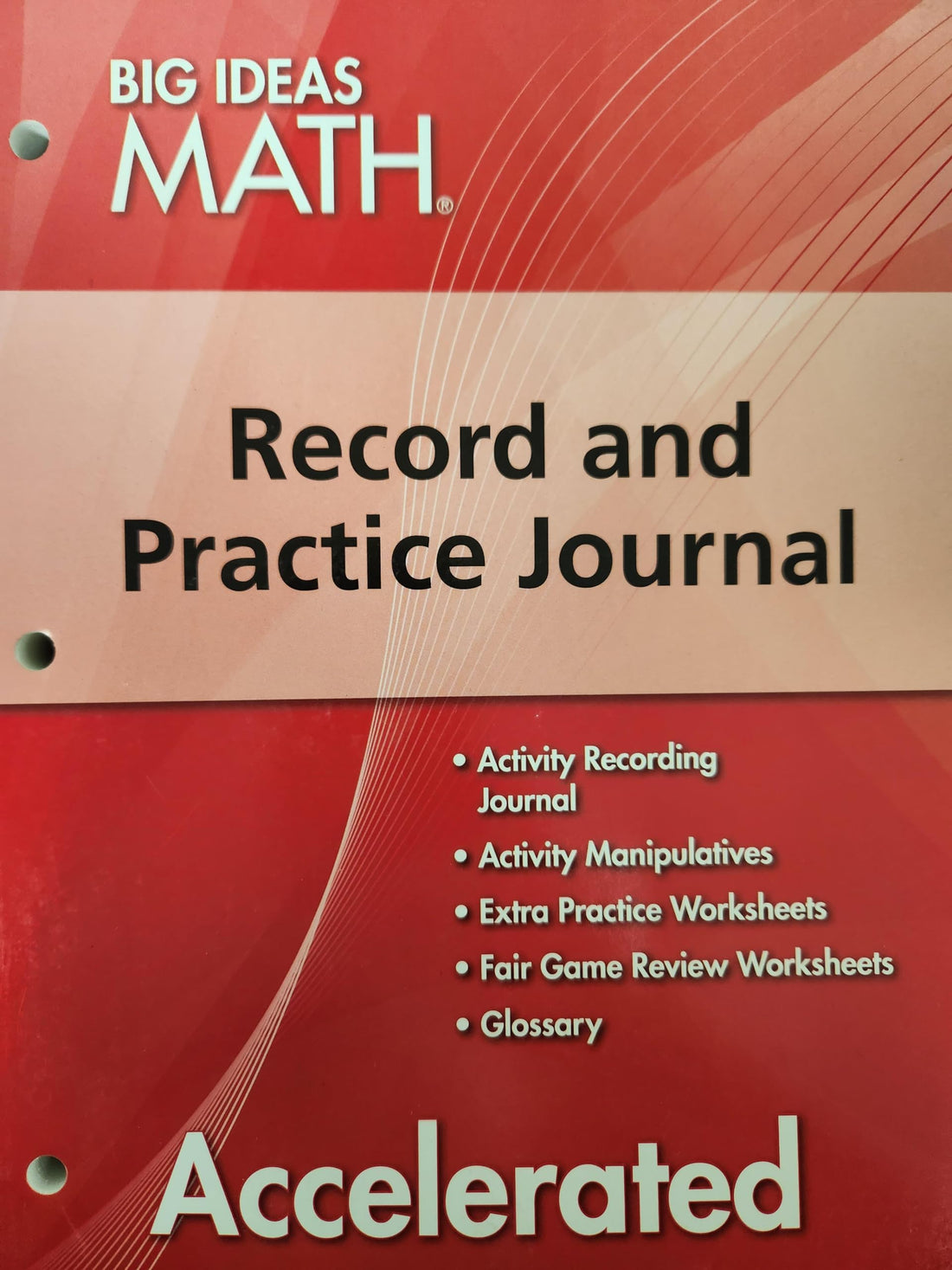 BIG IDEAS MATH Accelerated: Record &amp; Practice Journal Red/Course 2