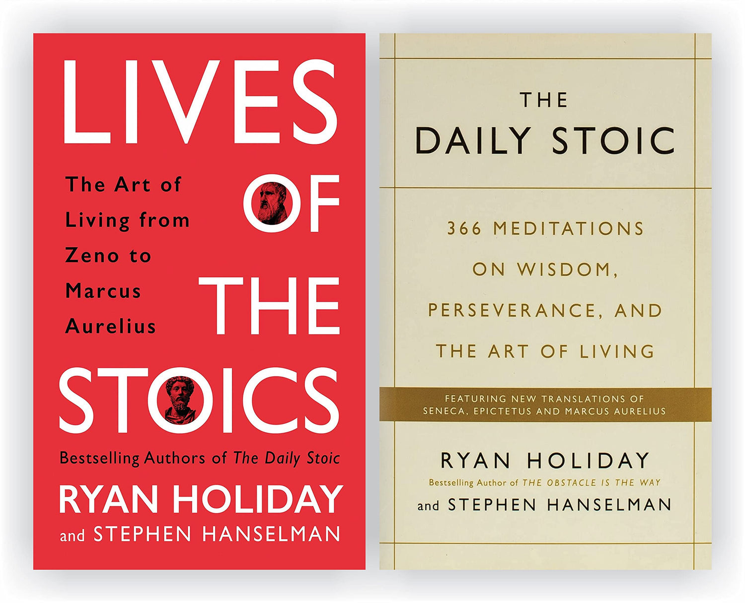 Ryan Holiday 2 Books Combo [The Daily Stoic &amp; Lives Of The Stoics] — used book cover