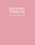 History Timeline Notebook — used book cover