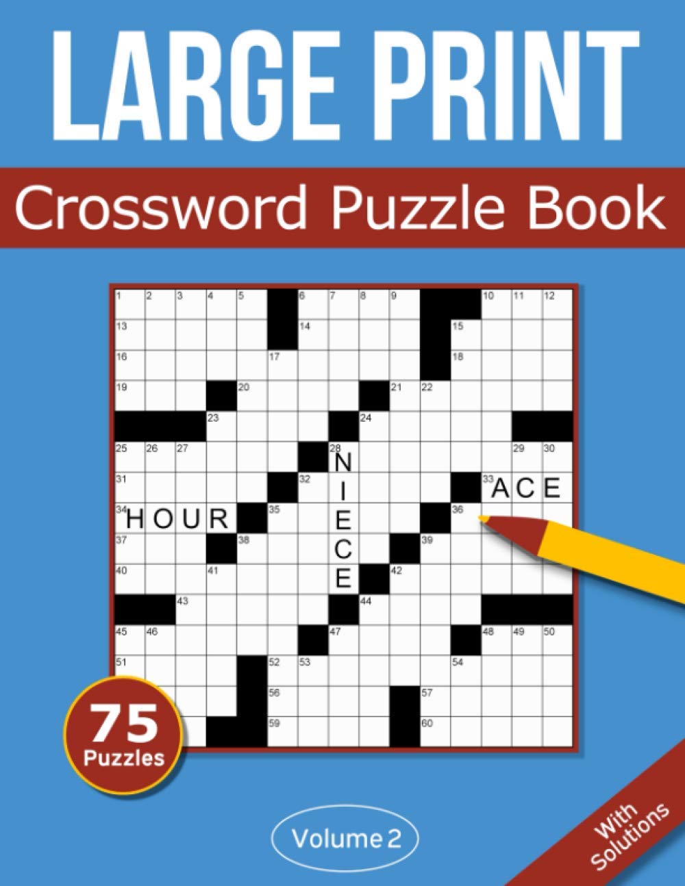 Large Print Crossword Puzzle Book — used book cover
