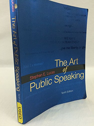 The Art of Public Speaking with Media Ops Setup ISBN Lucas — used book cover