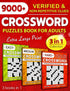 3 in 1 Collection Crossword Puzzles Book For Adults — used book cover
