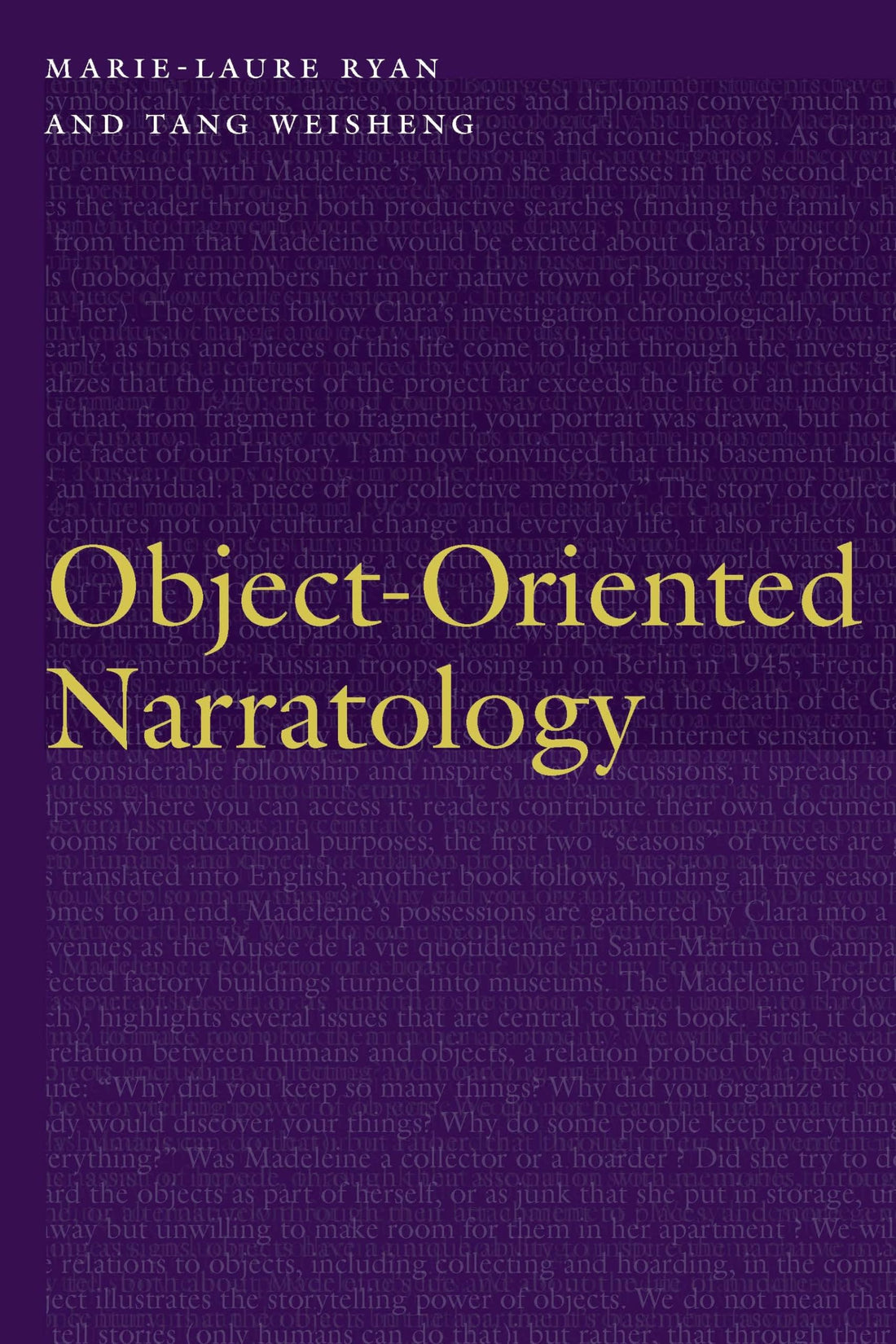 Object-Oriented Narratology (Frontiers of Narrative)